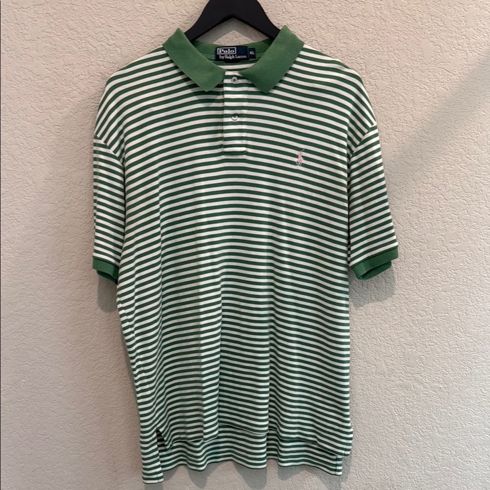 Polo by Ralph Lauren Green Striped Men's Shirt size XL